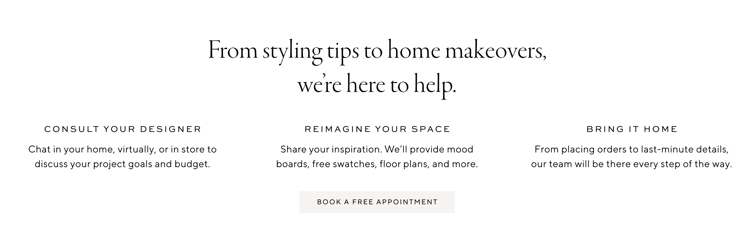 Book an appointment banner