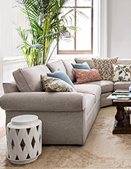 Leather Sectionals Modular Sofas Pottery Barn Leather Sectionals Fabric
