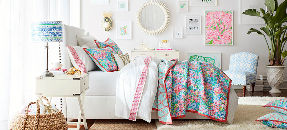 lilly pulitzer fan sea bedroom | pottery barn