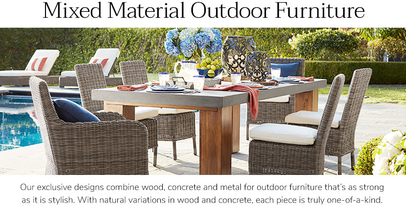 Mixed Media Furniture Wood & Metal Outdoor Furniture Pottery Barn Outdoor Furniture - Mixed Media Furniture Wood & Metal Outdoor Furniture Pottery Barn