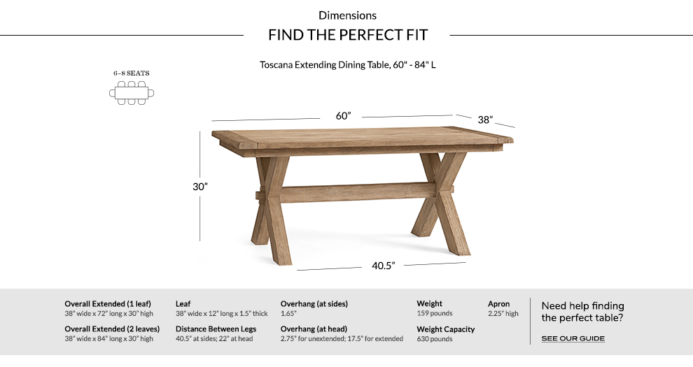 Toscana Extending Dining Table Seadrift Pottery Barn Dimensions Table Toscanaextended 60x38 Toscana Extending Dining Seadrift V2