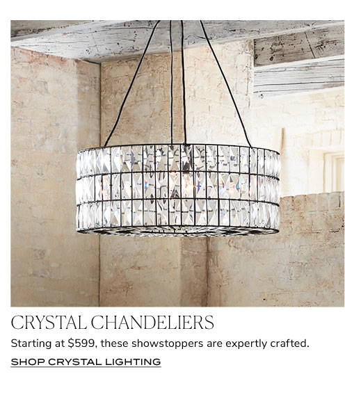 Lighting Fixtures Lamps Pendants More Pottery Barn Crystal Lighting