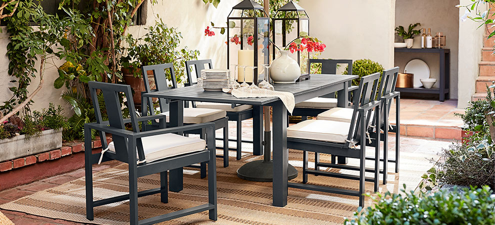 Indio Slate Metal Outdoor Dining Indio Slate Metal Outdoor Dining