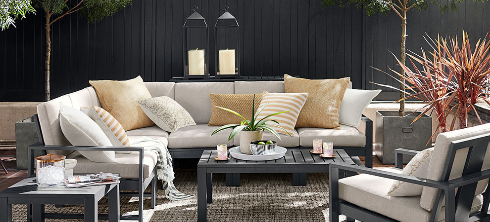 Indio Slate Metal Outdoor Lounge Indio Slate Metal Outdoor Lounge
