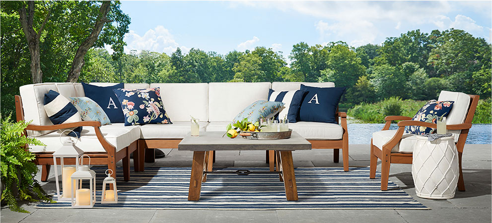 teak patio furniture & teak outdoor furniture | pottery barn