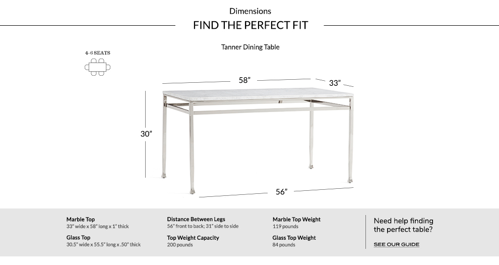Tanner Marble Dining Table Pottery Barn