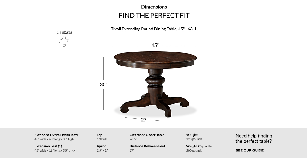 Tivoli Extending Pedestal Dining Table Pottery Barn