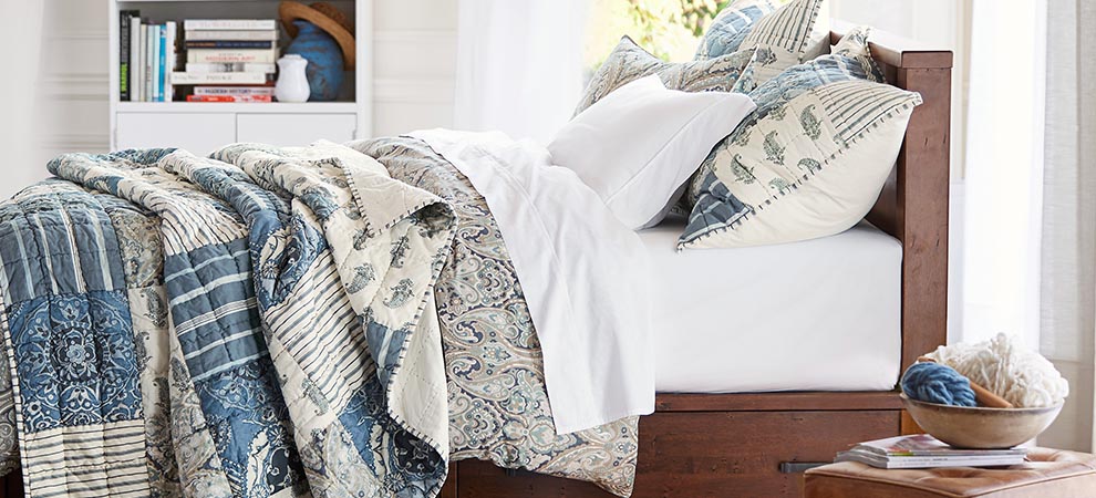 Sumatra Bed + Mackenna Bedding Sumatra Bed + Mackenna Bedding