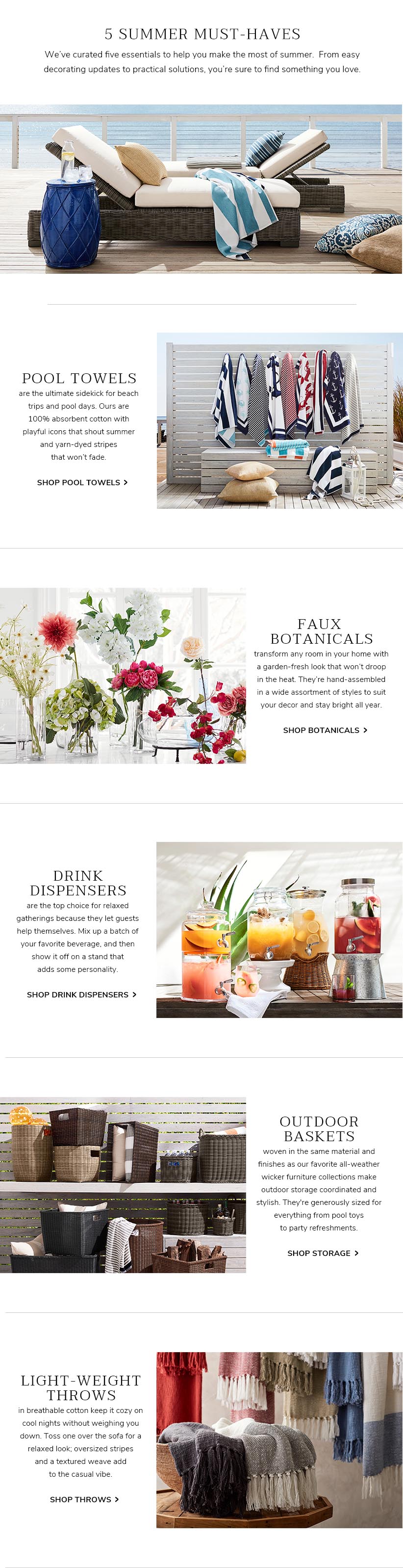 5 Summer Must Haves Pottery Barn