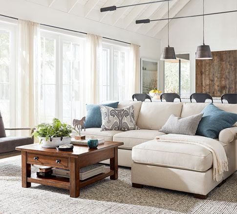 Townsend Benchwright Living Room Pottery Barn