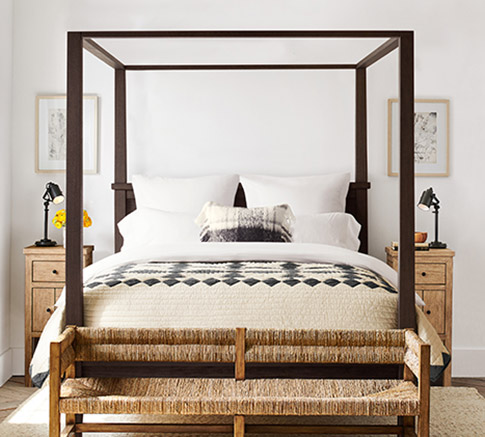 Farmhouse Canopy Geo Tallie Bedroom Pottery Barn