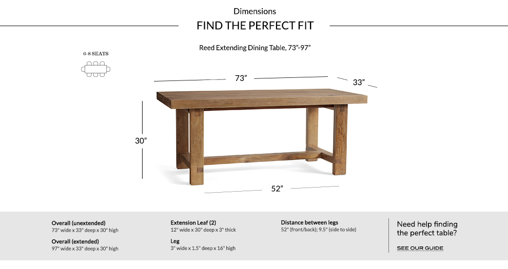 Perfect Pair Reed Extending Dining Table + Liam Chair Pottery Barn