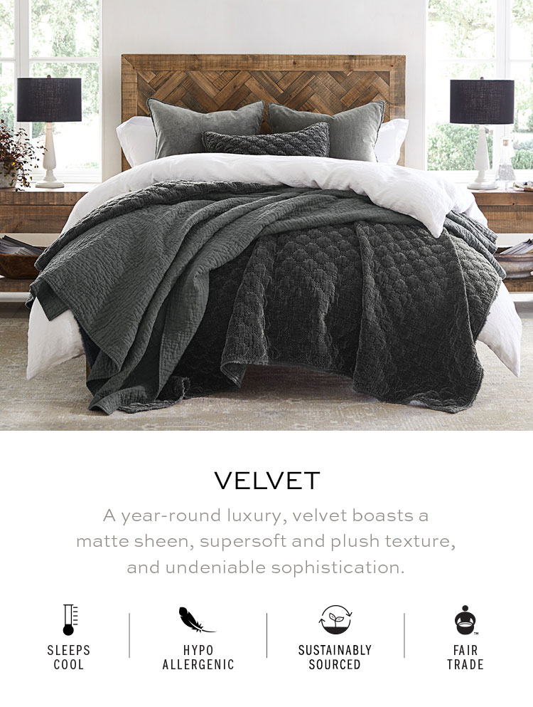 Velvet Bedding Pottery Barn