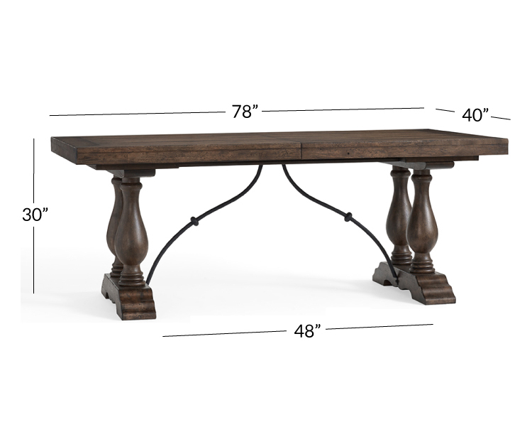 Lorraine Extending Dining Table, Gray Wash Pottery Barn