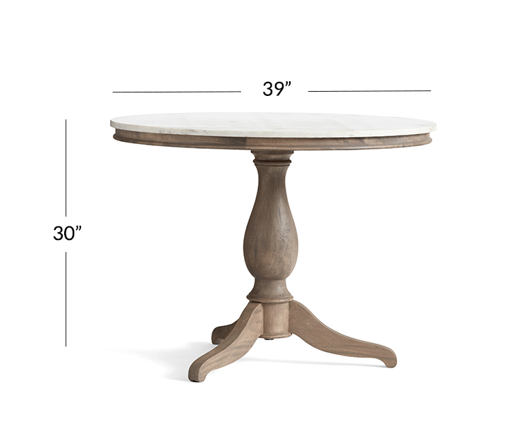 Alexandra Round Marble Pedestal Dining Table Pottery Barn
