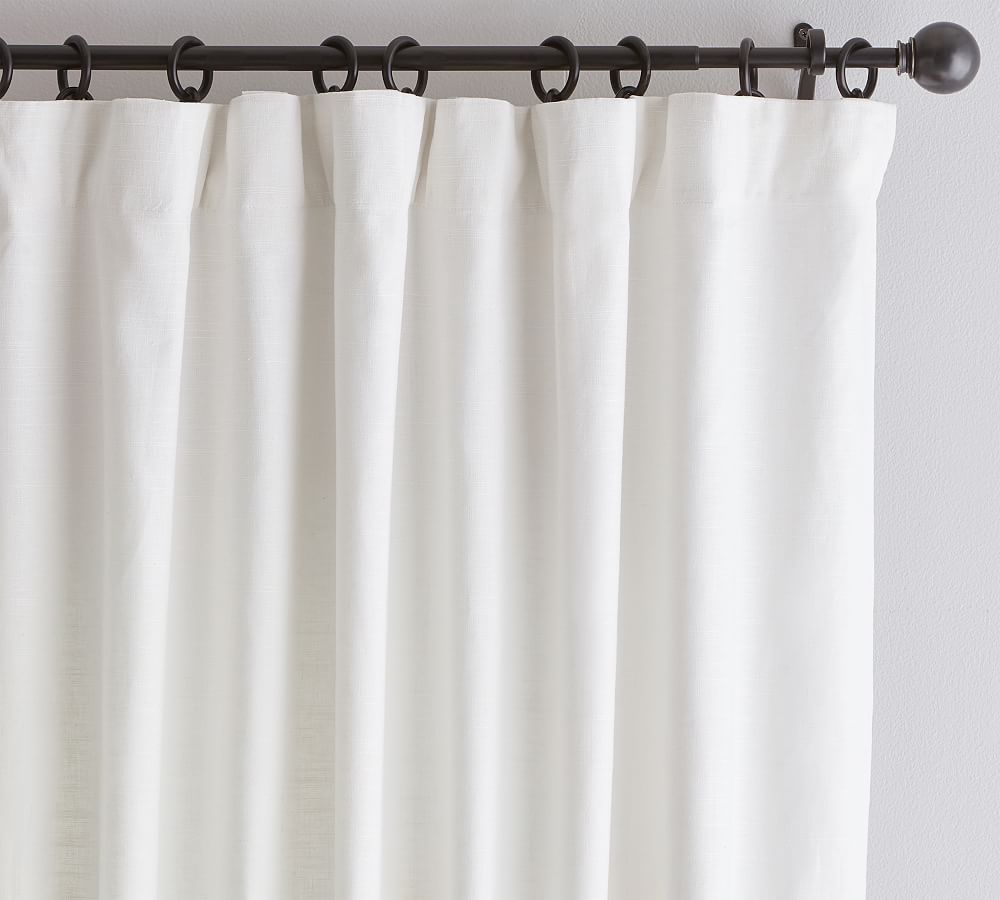 Online Designer Dining Room Custom Emery Linen/Cotton Rod Pocket Blackout Curtain, 48 x 96