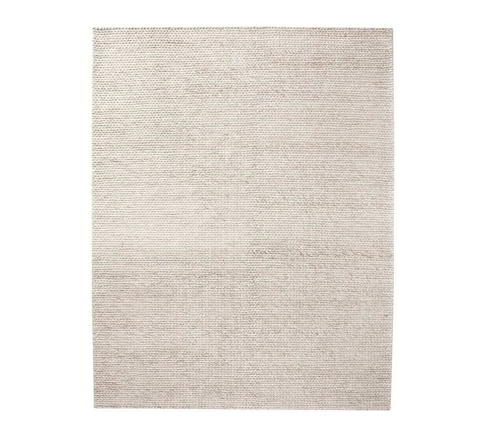 Online Designer Combined Living/Dining Chunky Knit Sweater Handwoven Rug, 10 x 14', Heathered Oatmeal