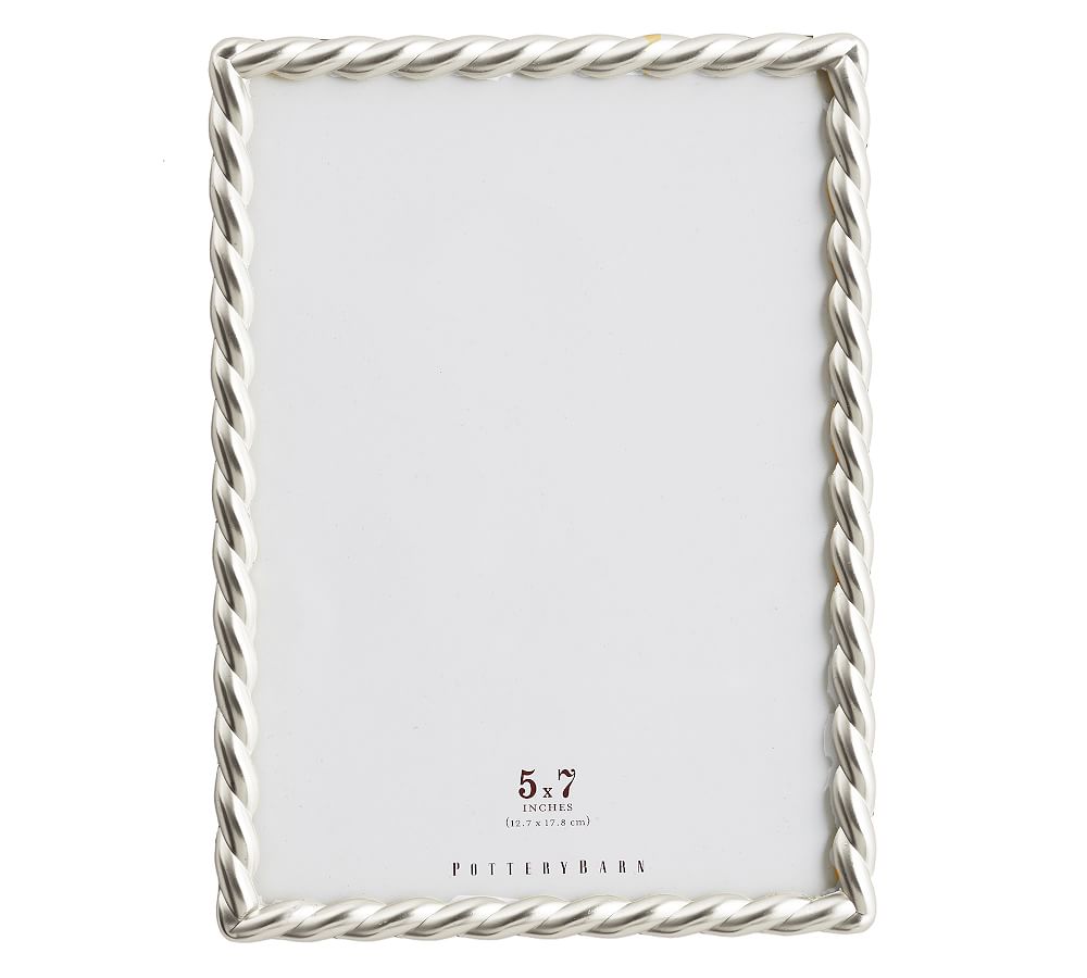 Online Designer Bedroom Rope Plated Frame, Silver - 5 x 7
