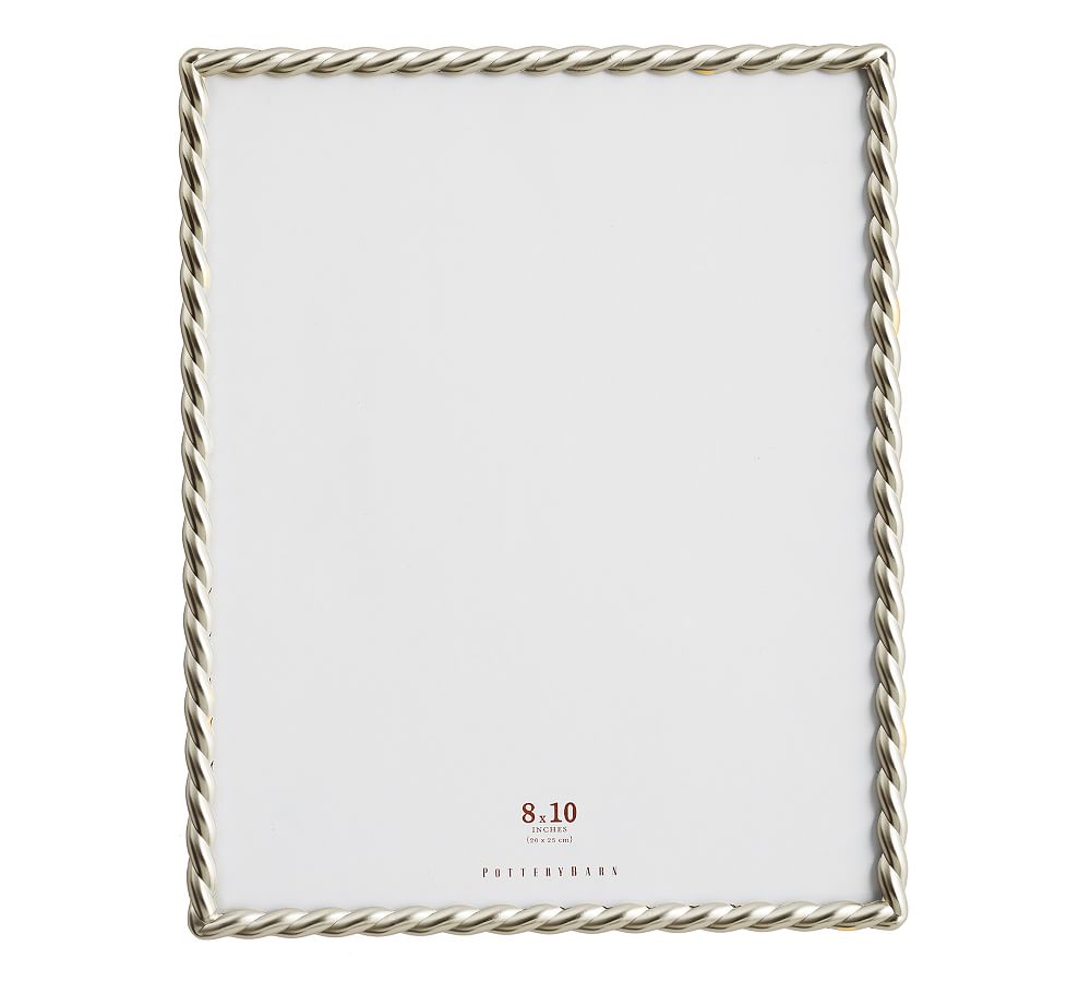 Online Designer Bedroom Rope Plated Frame, Silver - 8 x 10