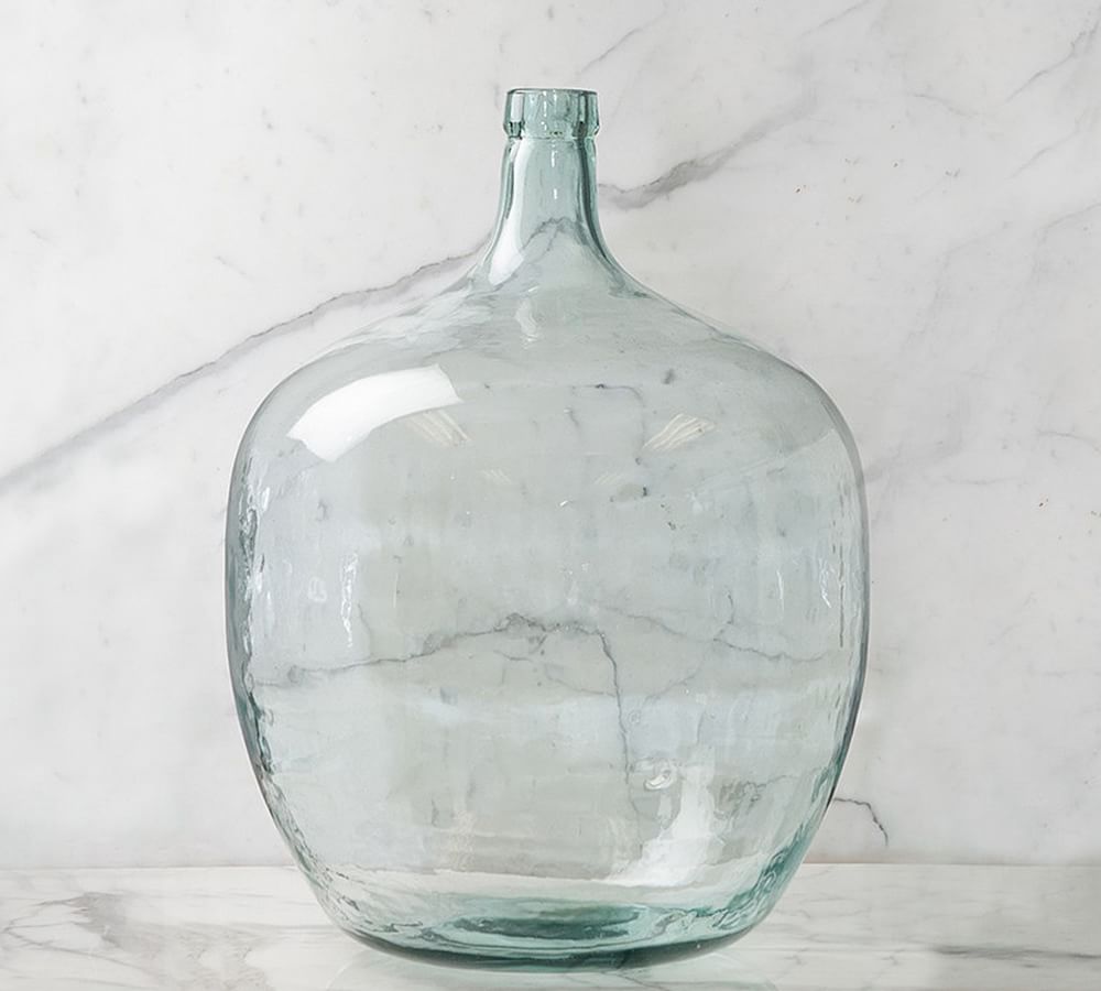 Online Designer Home/Small Office Recycled Glass Demijohn Vase, Clear, 50L
