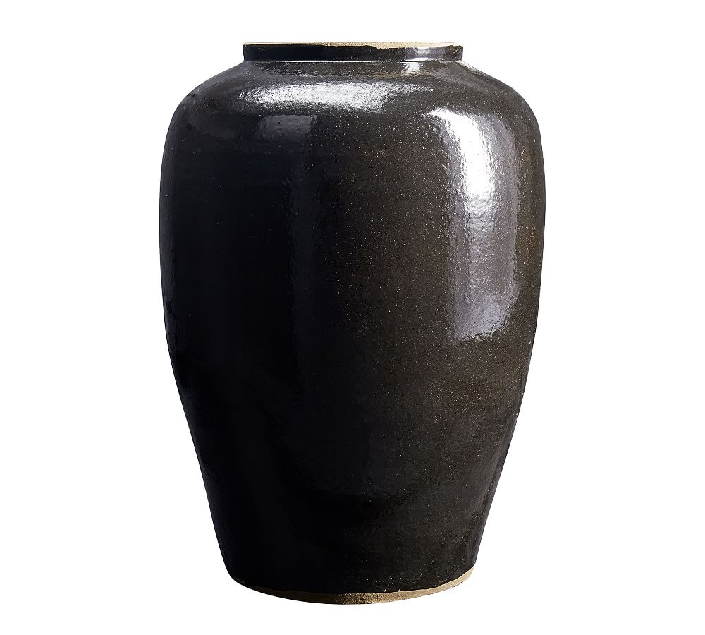 Online Designer Combined Living/Dining Burke Ceramic Vase - Black