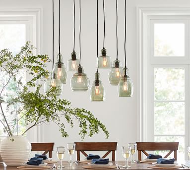 Pottery Barn - Summer 2018 D4 - Paxton Hand Blown Glass 8-Light