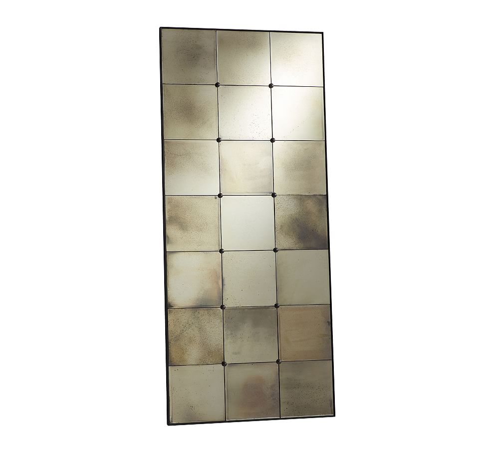Online Designer Combined Living/Dining Markle Antique Glass Floor Mirror, Rectangle, 30.5