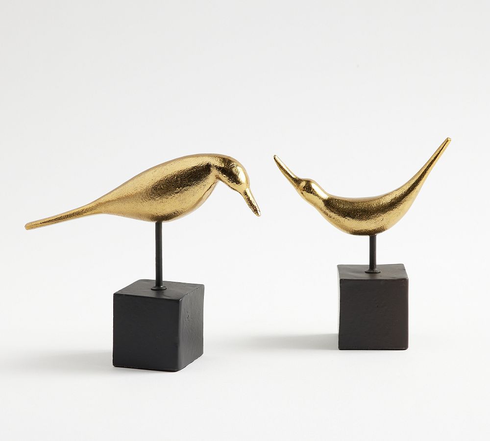 Online Designer Combined Living/Dining Brass Handcrafted Birds, Set of 2