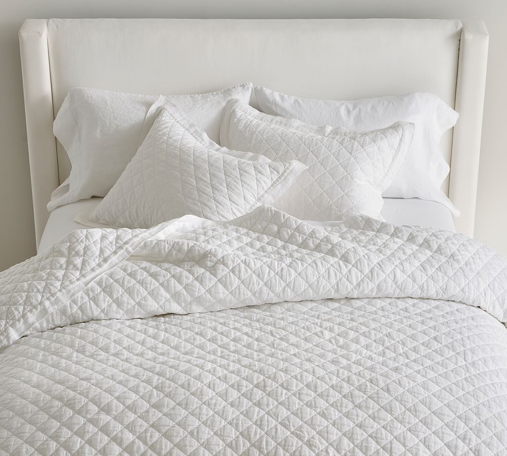 Belgian Flax Linen Diamond Quilt