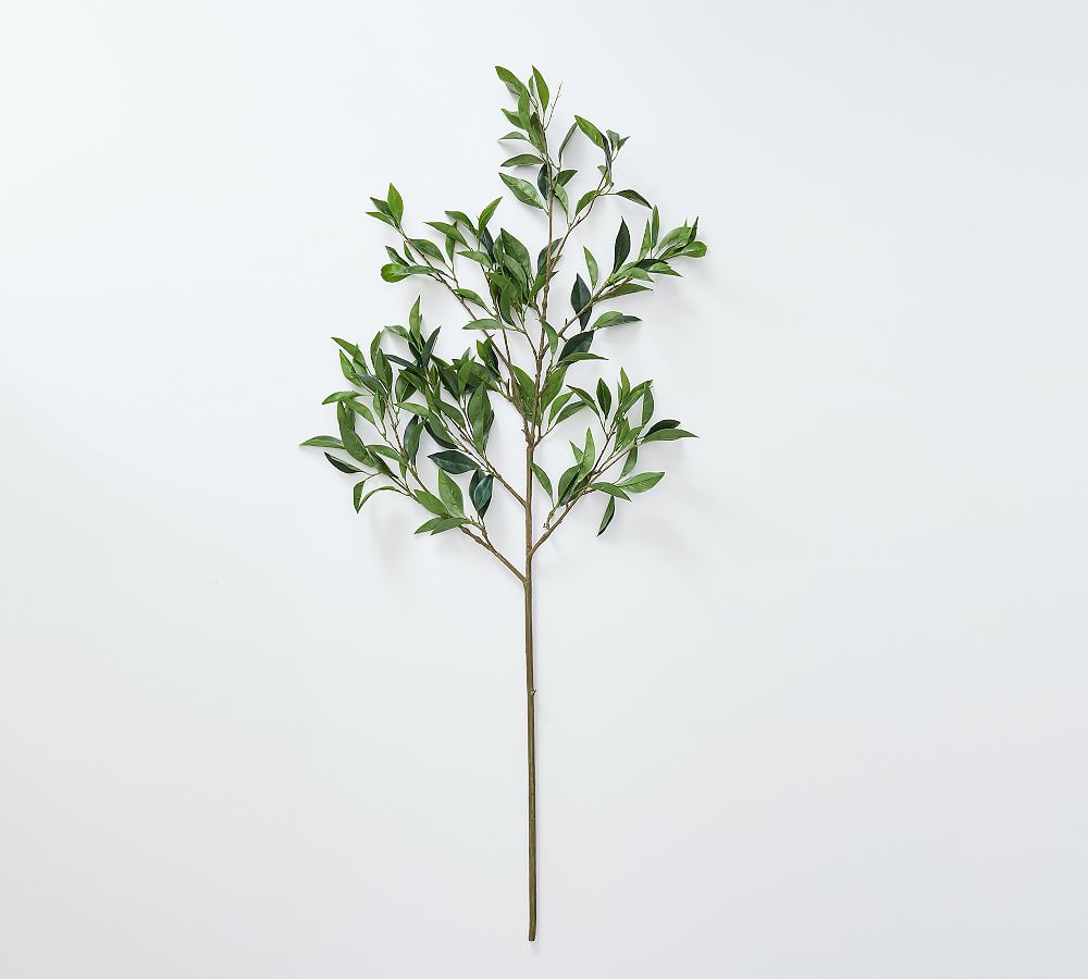 Online Designer Other Faux Bay Leaf Branch, Large, Green