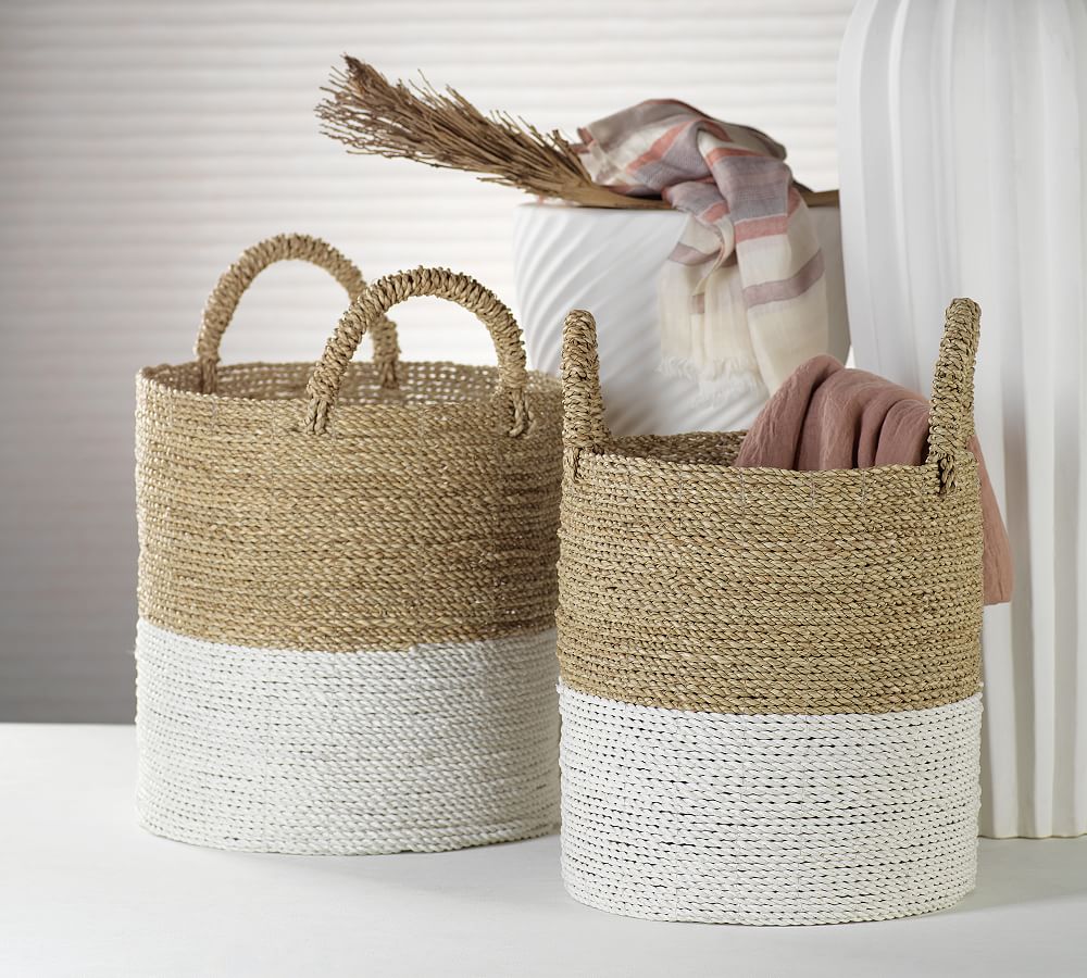 Online Designer Combined Living/Dining Sasha Handwoven Baskets, Set Of 2