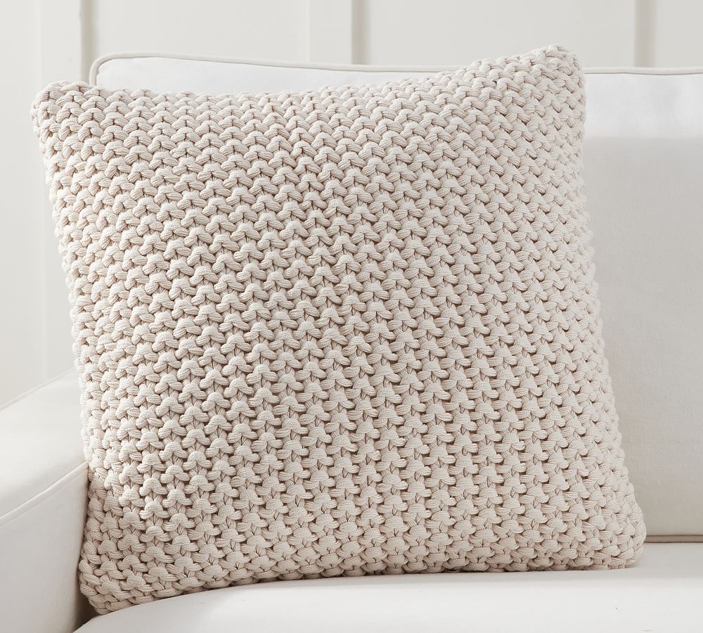 Online Designer Combined Living/Dining Bayside Seedstitch Throw Pillow Cover, 22