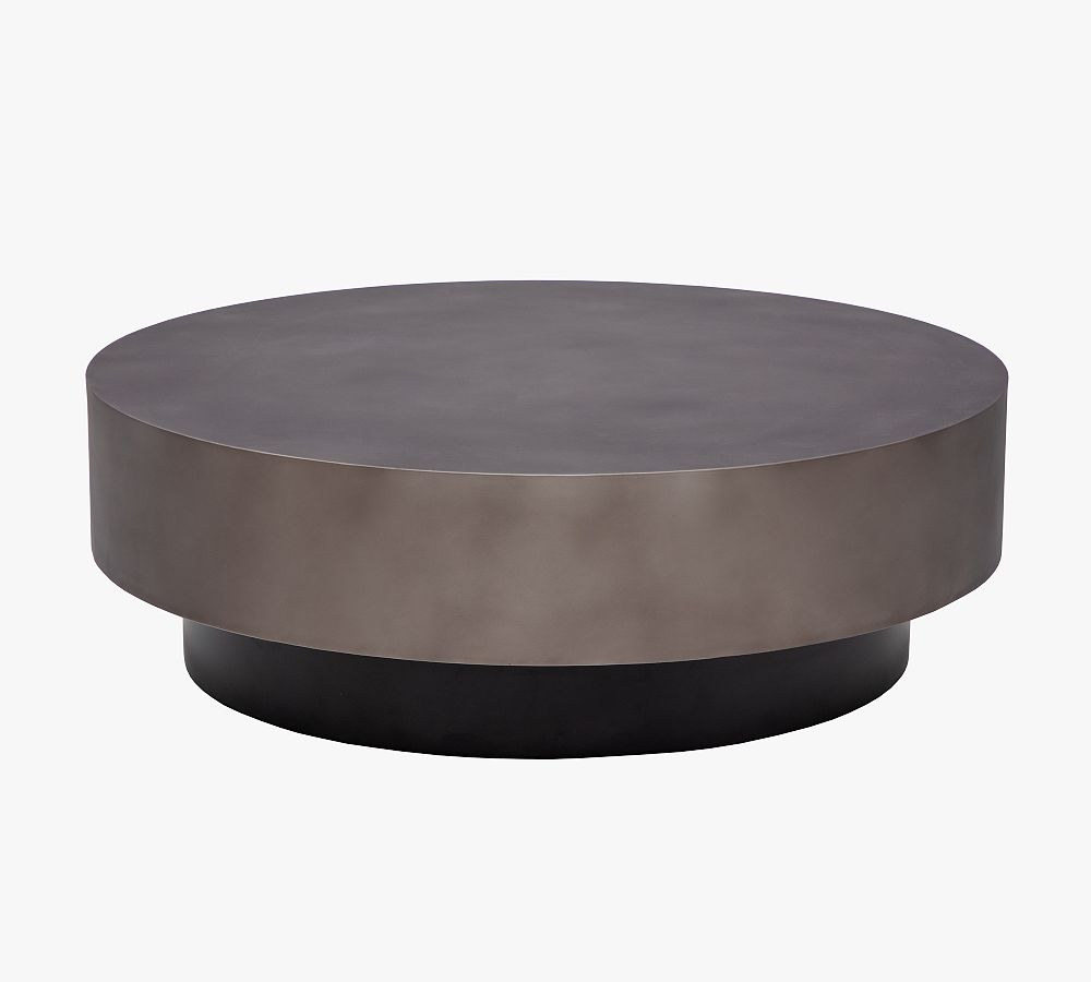 Online Designer Combined Living/Dining Jasper Round Metal Coffee Table, Gray