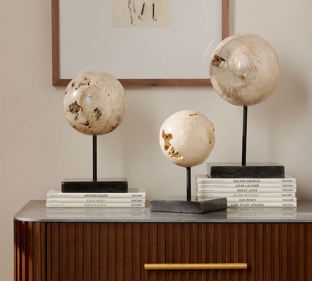 Online Designer Dining Room Stone Sculptures, Set of 3