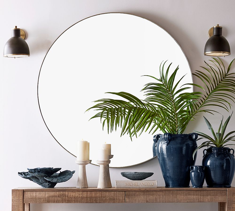 Online Designer Dining Room Windsor Round Wall Mirror, 60