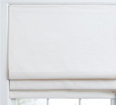 Online Designer Combined Living/Dining Emery Linen Cordless Roman Shade, 44 x 64