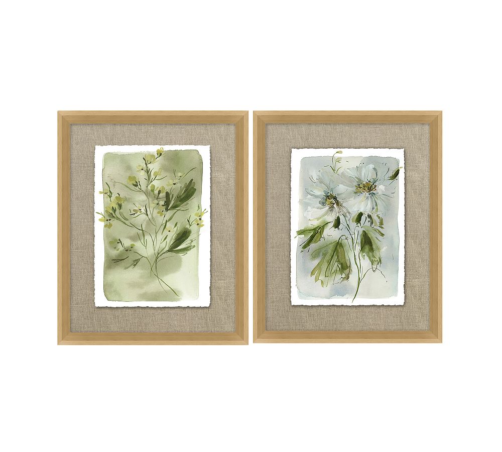 Online Designer Home/Small Office Whitlow Grass in Sage & Cosmos in Mist by Kelly Ventura, Set of 2, 13