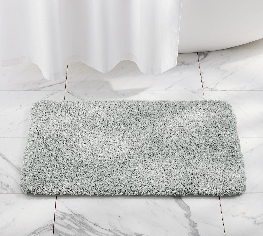 Online Designer Bathroom Gray Mist Memory Foam Bath Mat, 21x34