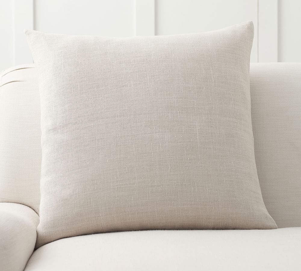 Online Designer Living Room Belgian Linen Throw Pillow Cover, 24