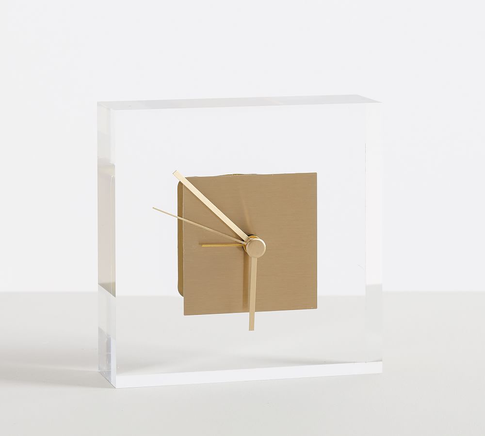 Online Designer Other Acrylic Desktop Clock,Brass
