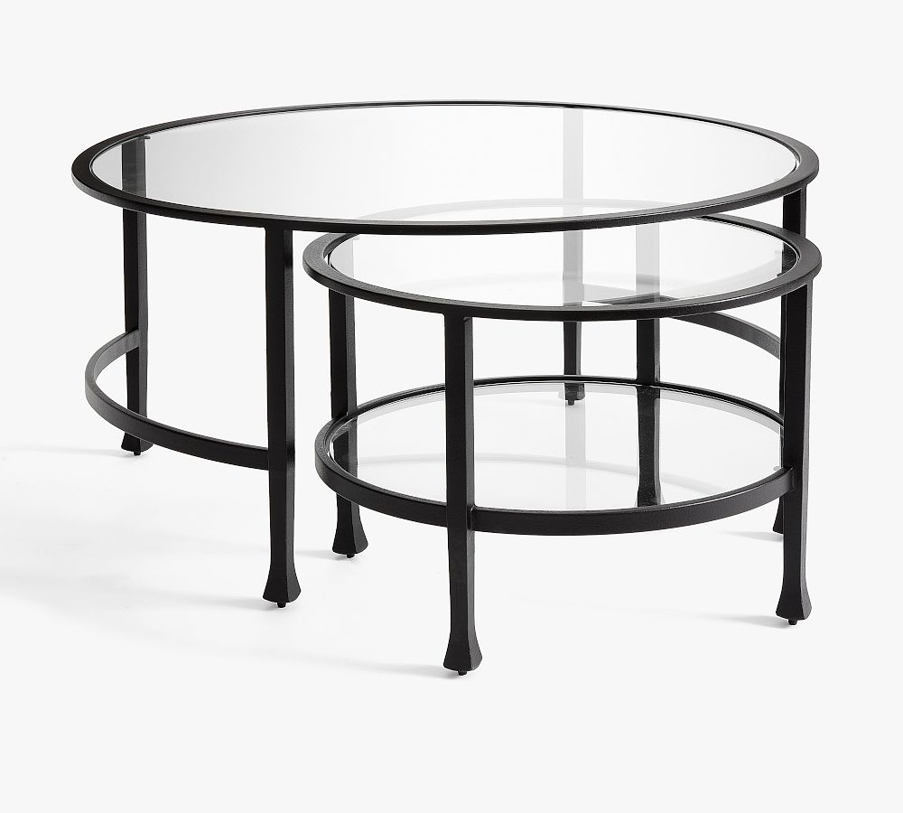 Online Designer Living Room Tanner Round Nesting Coffee Tables, Bronze