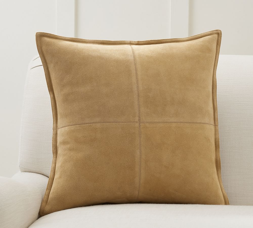 Online Designer Living Room Pieced Suede Pillow Cover, 20