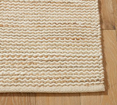 Braxton Wool Jute Rug, Classic Ivory/Natural, 8' x 10'