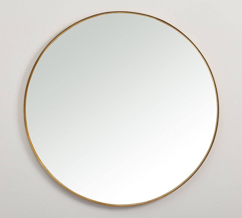 Stowe Mirror, 40" Round - Brass