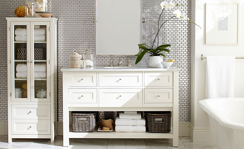 9 clever towel storage ideas for your bathroom | pottery barn