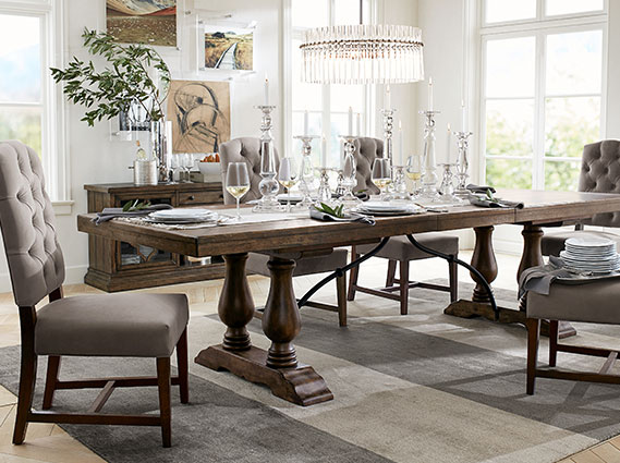 lorraine ashton tufted dining room | pottery barn lorraine ashton tufted dining room | pottery barn