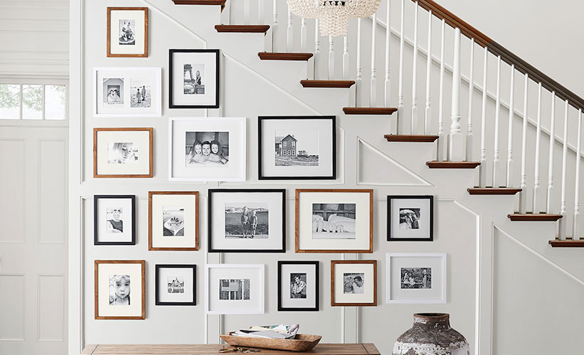 Creating Staircase Photo Gallery Pottery Barn Creating A Staircase Photo Gallery