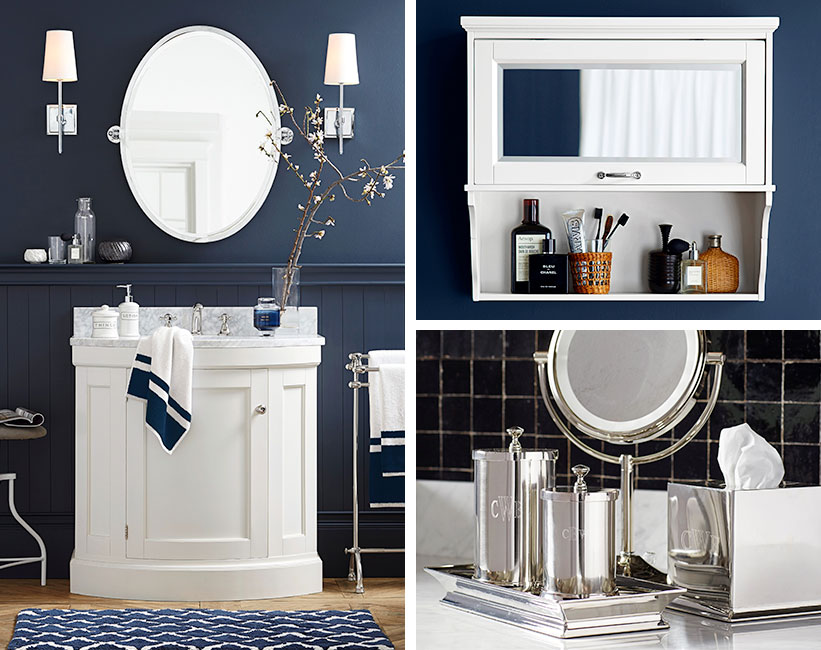 how to decorate your bathroom walls with style | pottery barn