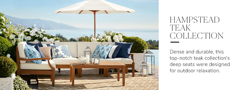 Hampstead Teak Collection Outdoor Furniture Pottery Barn