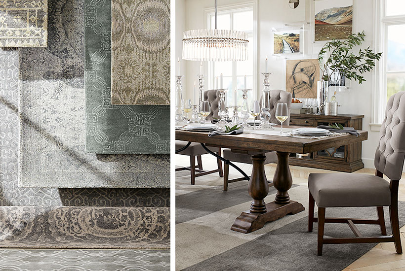 How To Choose The Perfect Rug For Your Dining Room Pottery Barn